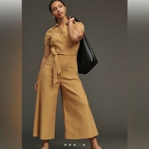 Maeve Faux Wrap Culotte Jumpsuit
